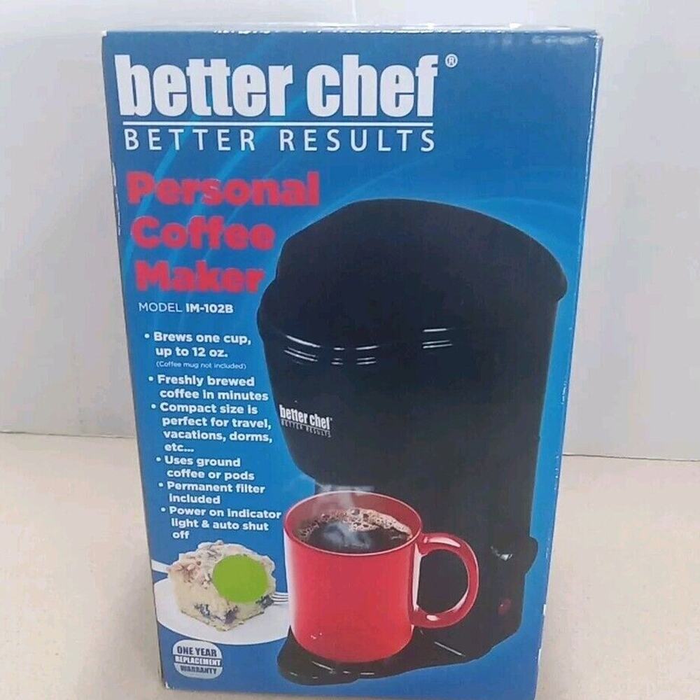 Better Chef Peronal 1-Cup Coffee Maker. Perfect Gift. Easy and quick brewing!!